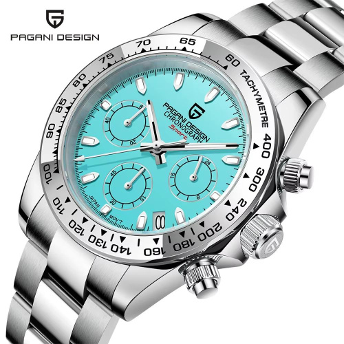 Часы мужские Pagani Design PD-1727 Silver-Blue-0
